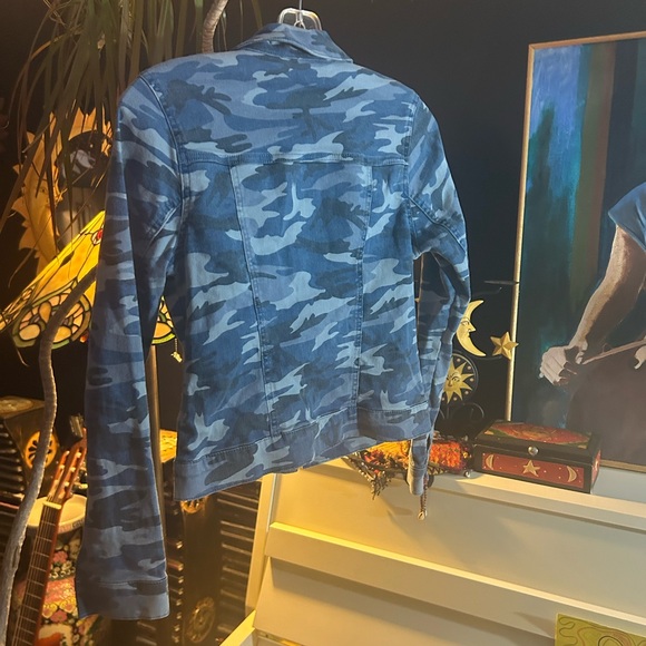 Y2K Mavi Blue Camo Jean Jacket XS - Picture 7 of 14